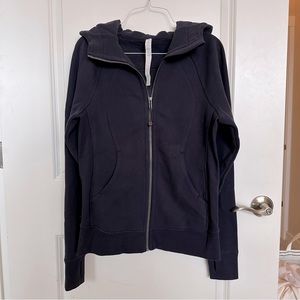 Sz 6 Lululemon Full Length Scuba Jacket in Navy